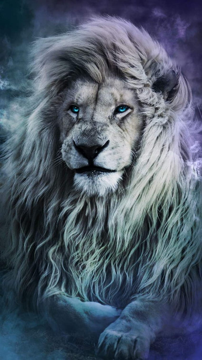 Blue eyes lion iphone â Artofit, White Lion iPhone HD тапет за телефон